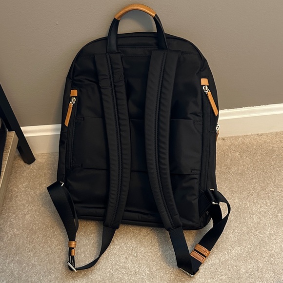 TUMI Black Backpack with Tan Details - Picture 3 of 8